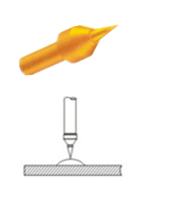 探針頭型、測試探針探針頭、探針頭部形狀、頂針頭