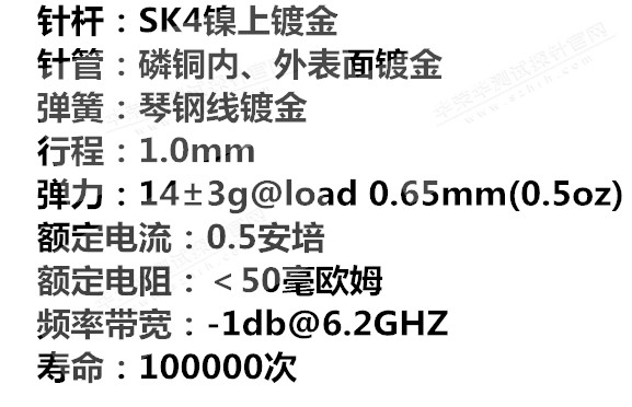 026-BJ-5.7L、BGA雙頭探針、測試探針