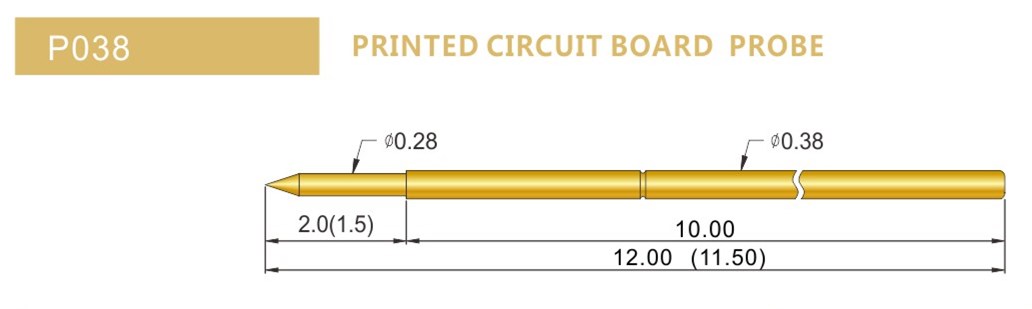 PA038探針尺寸，華榮華探針廠家